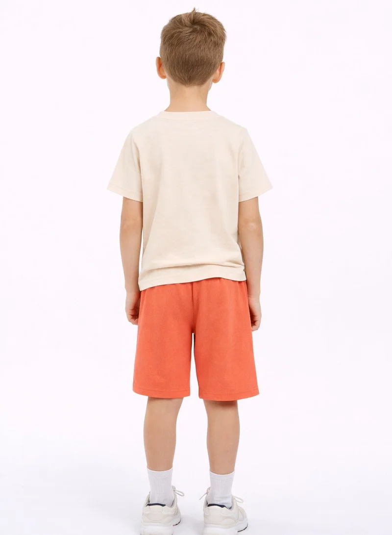Victor And Jane  Boys Street Skate T-Shirt & Orange Shorts Set for Men | Best Price UAE